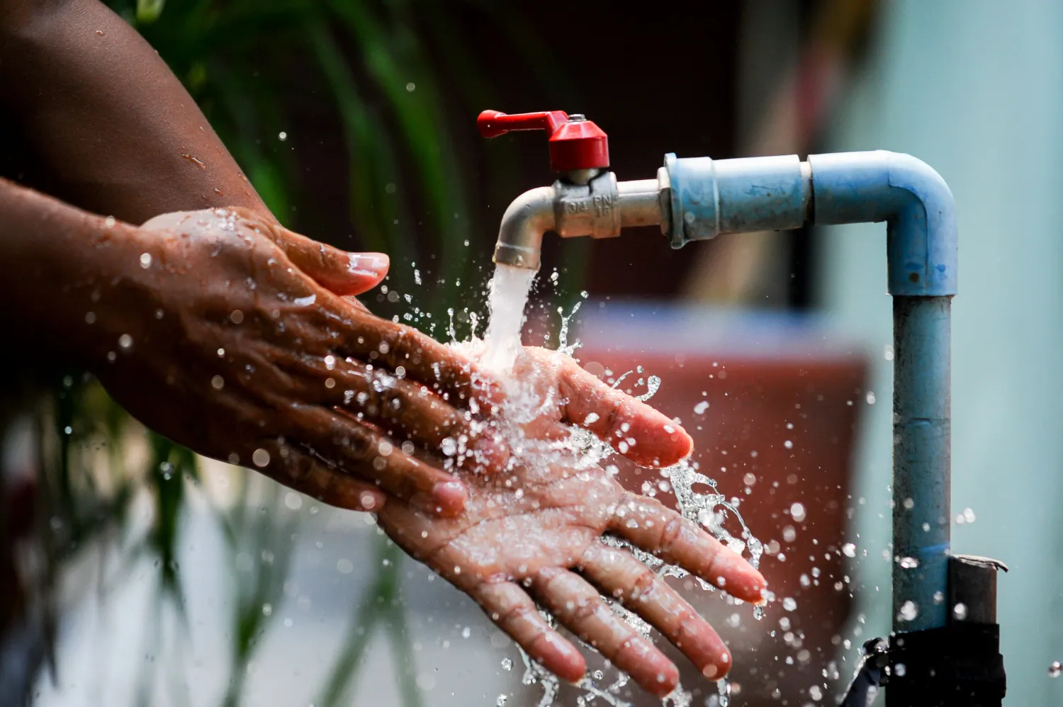 Girl drinking clean water