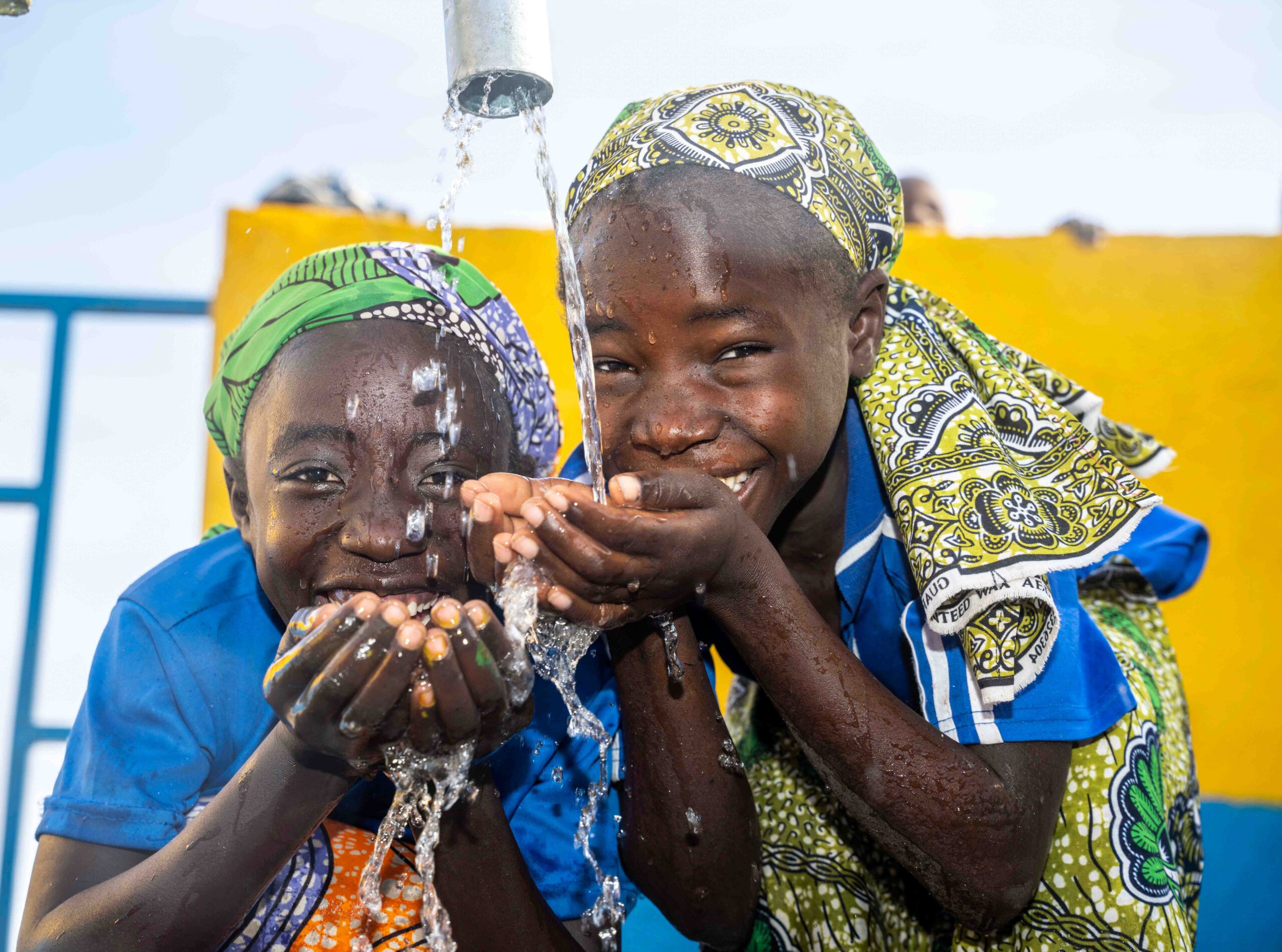 Child digging for water
